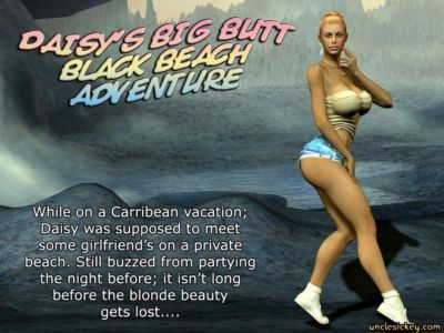 Daisy duży dupy czarny Plaża przygody
