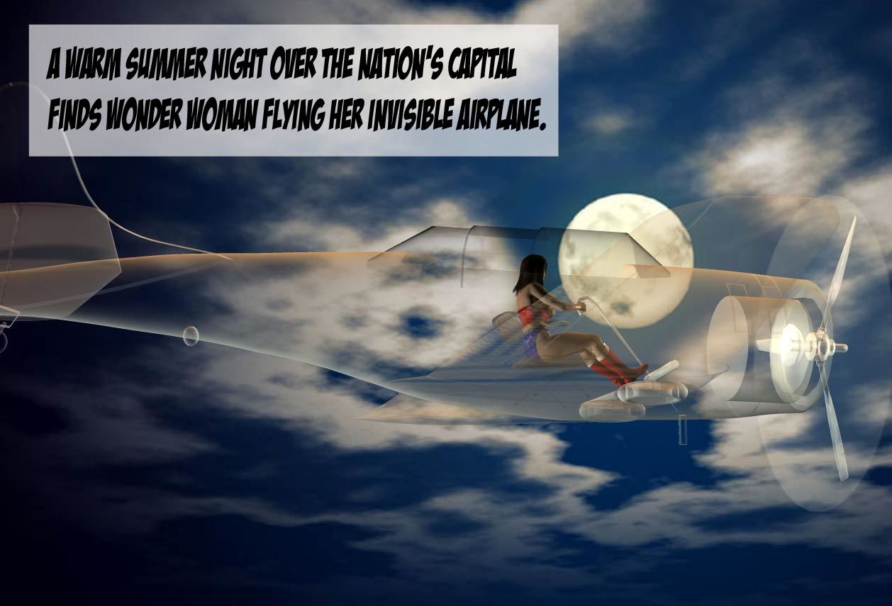 maravilha mulher - aproveitar invisível avião