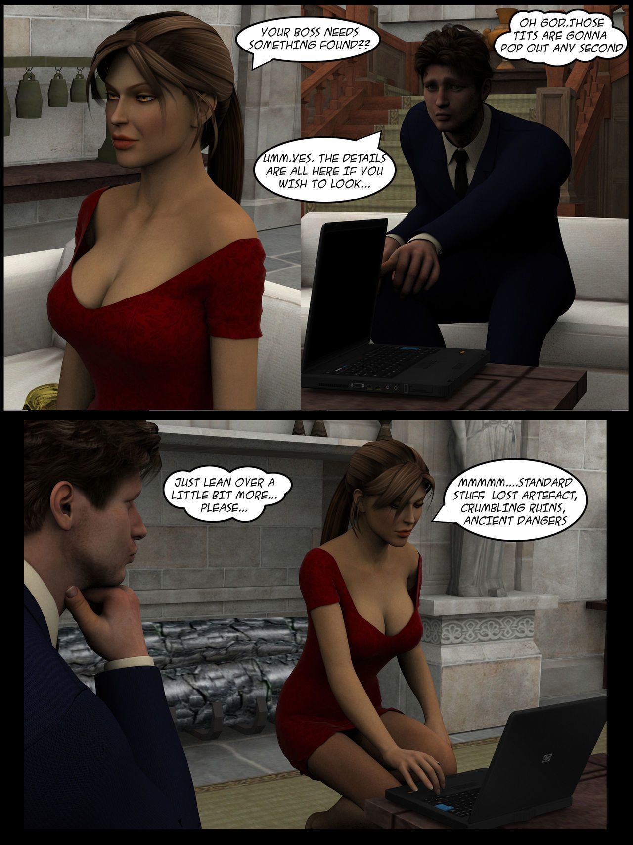 Lara croft D Comic - onderhandeling