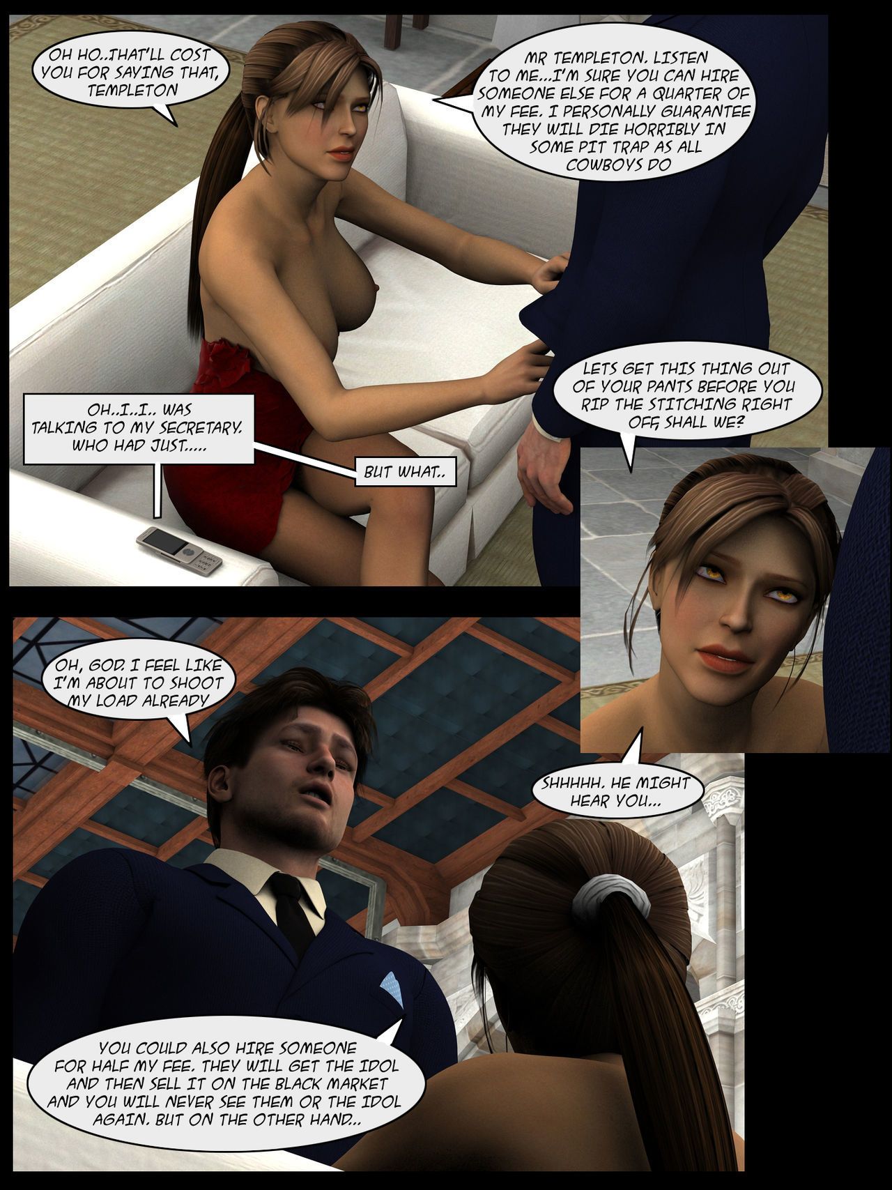 Lara Croft D Comic - la negociación