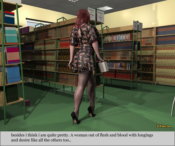 lievelingen model Nadia in De bibliotheek