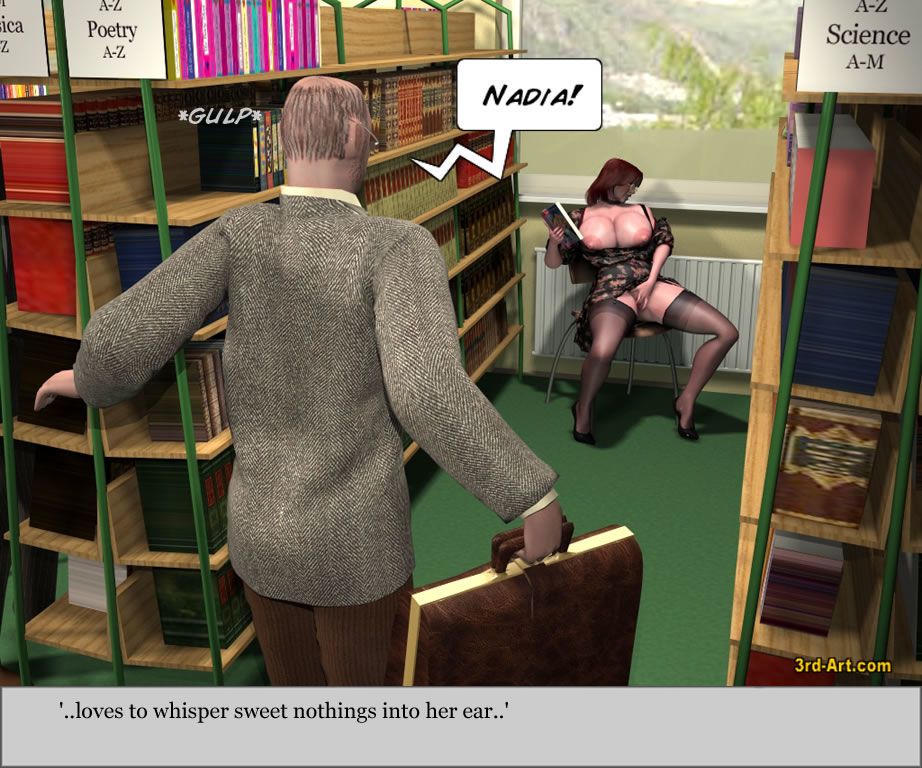 les chéris modèle Nadia au l' bibliothèque - PARTIE 3