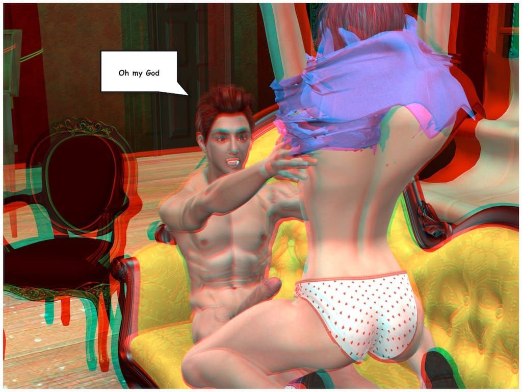 Posing for my mother 3d anaglyph version - part 3