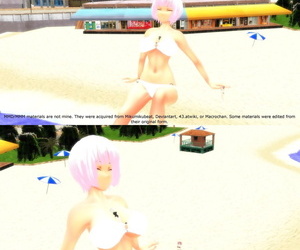 Fumika bei die Strand Mit Pinkzilla