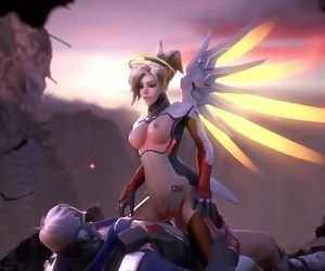 - Mercy riding Soldier76 - Animation by Ellowas - Overwatch