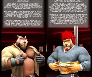 histórias em quadrinhos Tira brawlers, peludos 3d
