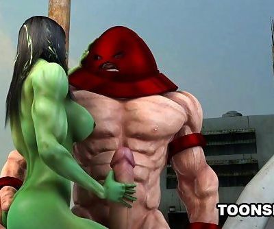 3D Toon Mutant Babe Gets Fucked..
