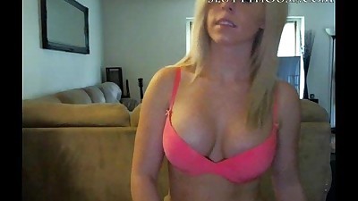 Schön Blonde auf webcam