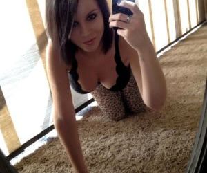 Cute doll Bryci takes selfies of her perfect ripe melons &..