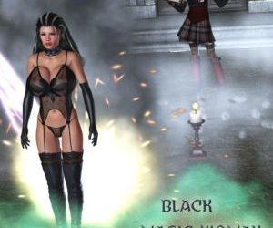 Halloween havoc: czarny magia kobieta